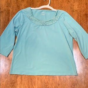 Orvis turquoise 3/4 length shirt. Sz L.
